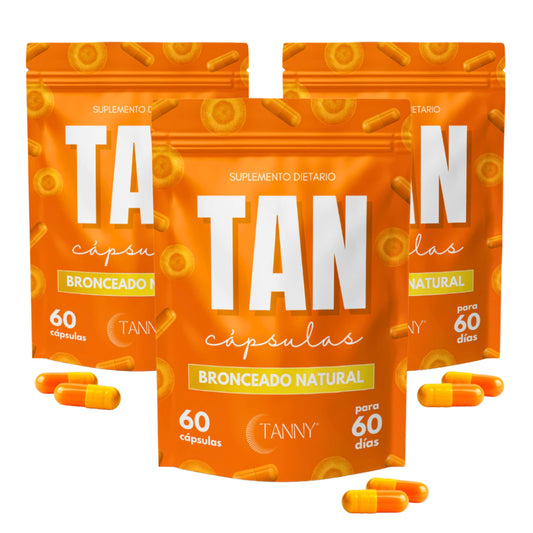 Cápsulas de Bronceado TANNY® PARA 6 MESES