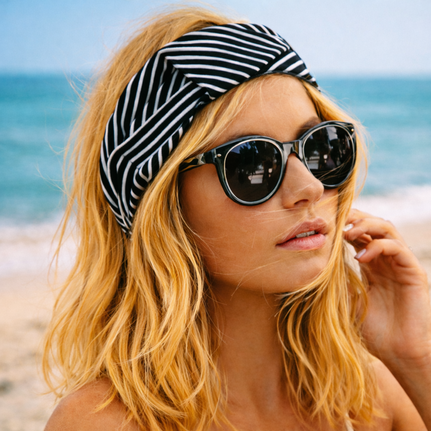 Pañuelo de Seda Rayado