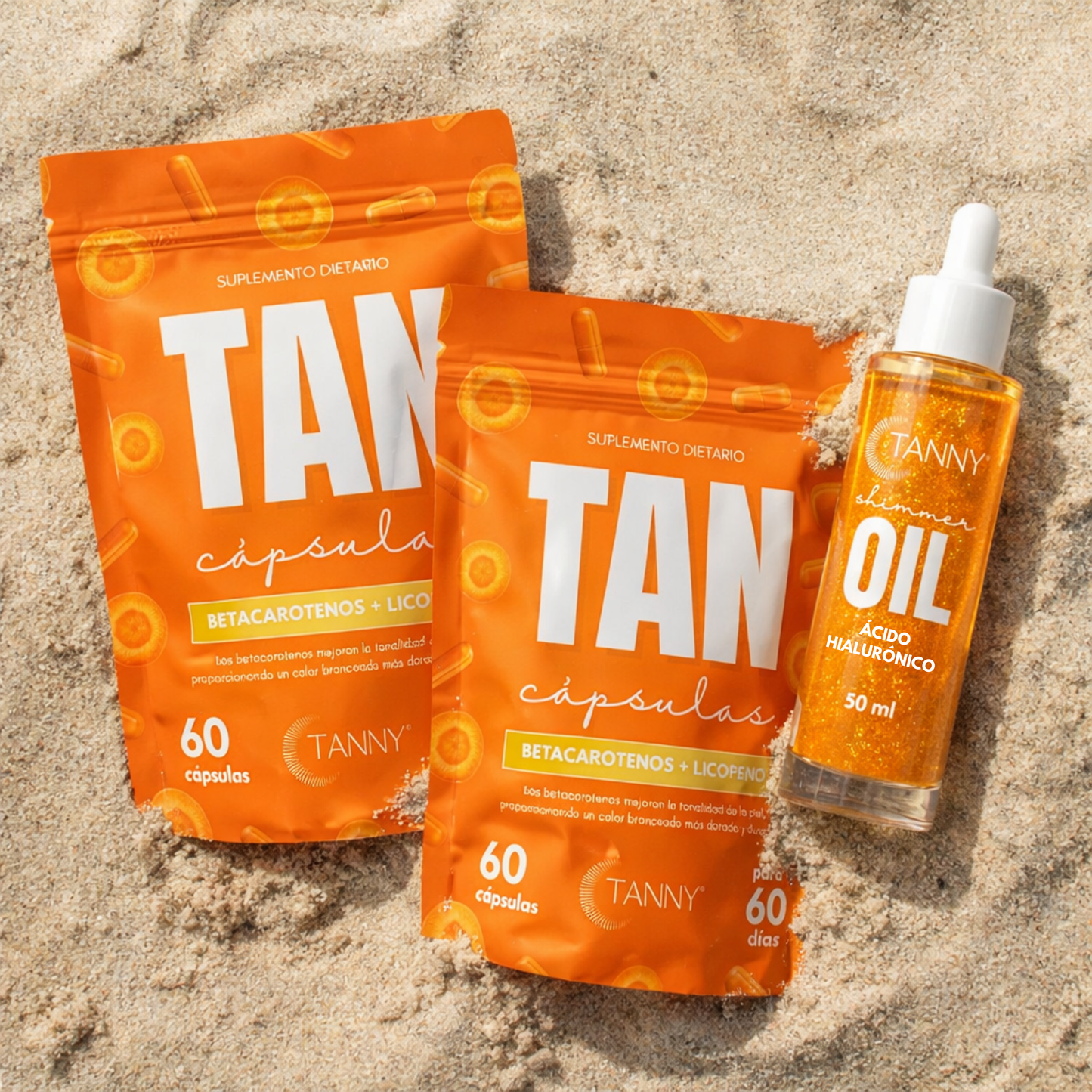 Box 2 Cápsulas de Bronceado (4 meses) + Shimmer Oil